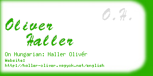 oliver haller business card