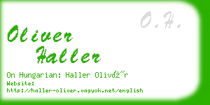 oliver haller business card